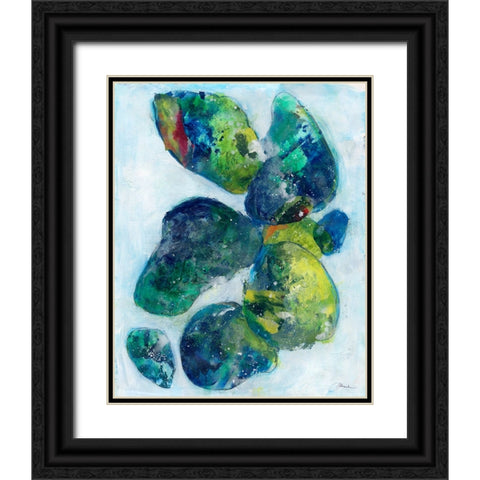 A Happy Family II Black Ornate Wood Framed Art Print with Double Matting by Combs, Joyce