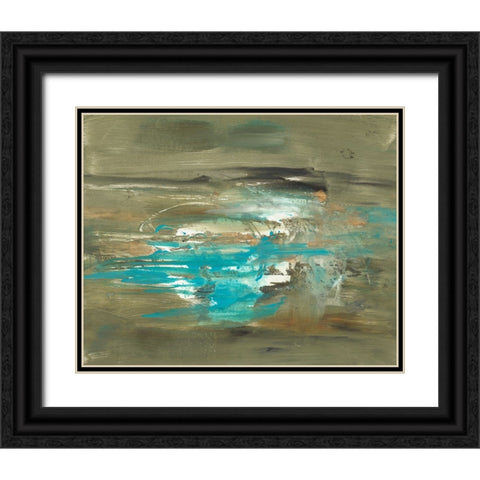 Misty Lake I Black Ornate Wood Framed Art Print with Double Matting by Combs, Joyce