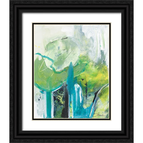 Air Castles II Black Ornate Wood Framed Art Print with Double Matting by Combs, Joyce