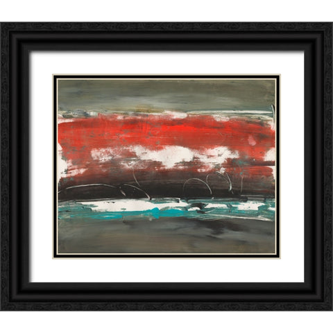 Floating Along II Black Ornate Wood Framed Art Print with Double Matting by Combs, Joyce