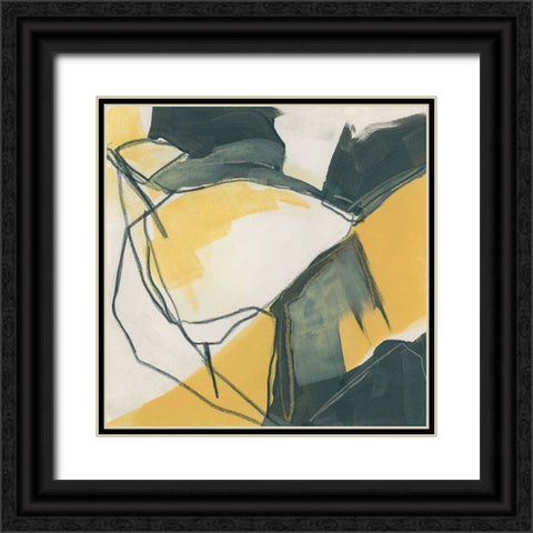 Gold Stroke IV Black Ornate Wood Framed Art Print with Double Matting by Vess, June Erica