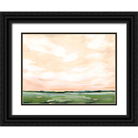 Coral Skies II Black Ornate Wood Framed Art Print with Double Matting by Caroline, Emma