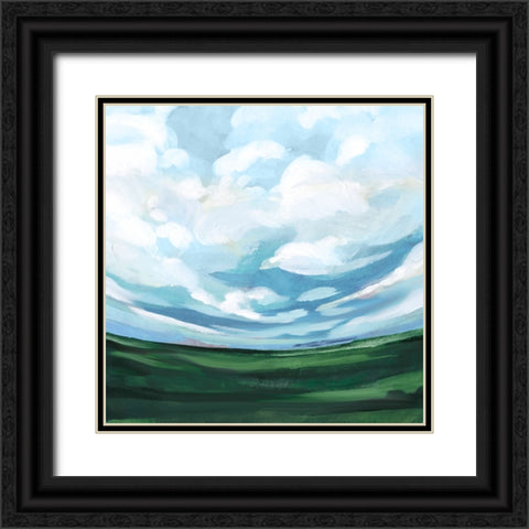 Crisp Horizon I Black Ornate Wood Framed Art Print with Double Matting by Barnes, Victoria