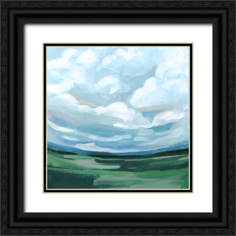 Crisp Horizon II Black Ornate Wood Framed Art Print with Double Matting by Barnes, Victoria