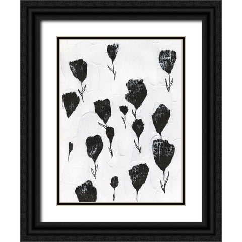 Pressed Poppurri I Black Ornate Wood Framed Art Print with Double Matting by Lam, Vanna