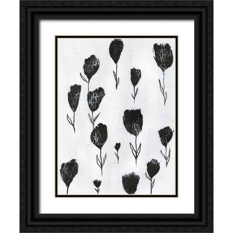 Pressed Poppurri II Black Ornate Wood Framed Art Print with Double Matting by Lam, Vanna
