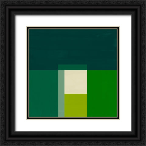 Emerald Centerpoint I Black Ornate Wood Framed Art Print with Double Matting by Vess, June Erica