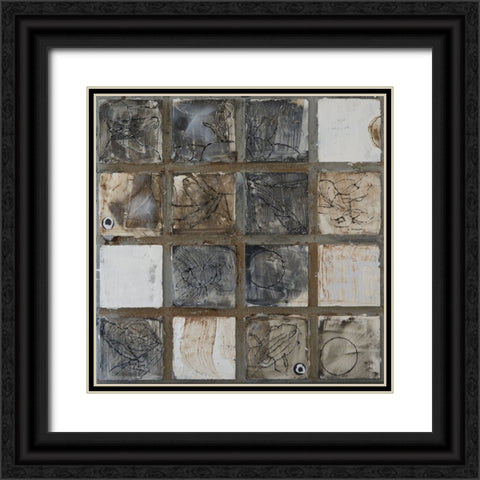 Unique Tiling I Black Ornate Wood Framed Art Print with Double Matting by Ferrell, Erin McGee