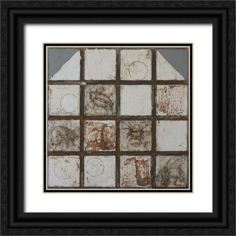 Unique Tiling II Black Ornate Wood Framed Art Print with Double Matting by Ferrell, Erin McGee