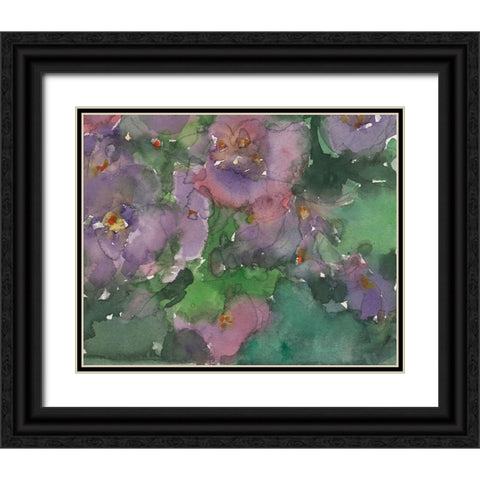The Language of Violets I Black Ornate Wood Framed Art Print with Double Matting by Dixon, Samuel
