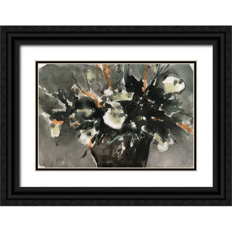Dark Flower Aesthetic  I Black Ornate Wood Framed Art Print with Double Matting by Dixon, Samuel