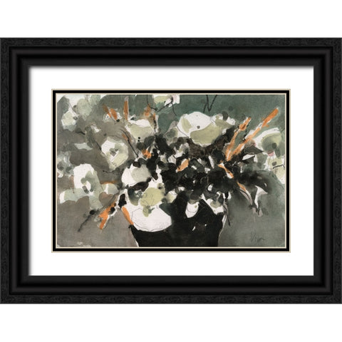 Dark Flower Aesthetic  II Black Ornate Wood Framed Art Print with Double Matting by Dixon, Samuel