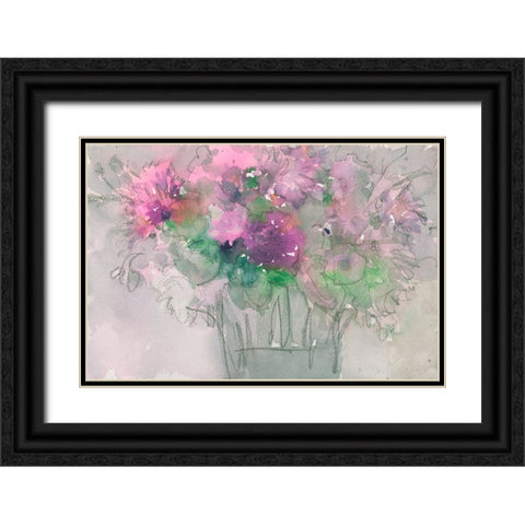 The Table Arrangement I Black Ornate Wood Framed Art Print with Double Matting by Dixon, Samuel