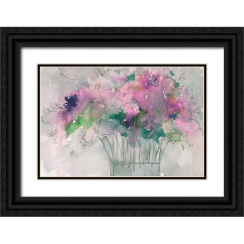 The Table Arrangement II Black Ornate Wood Framed Art Print with Double Matting by Dixon, Samuel