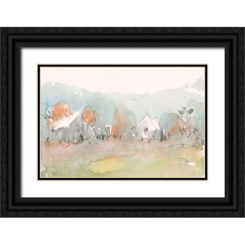 Along the Open Terrain  I Black Ornate Wood Framed Art Print with Double Matting by Dixon, Samuel