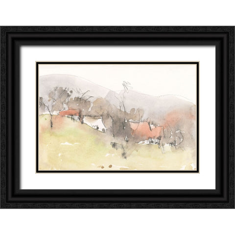 Along the Open Terrain  II Black Ornate Wood Framed Art Print with Double Matting by Dixon, Samuel