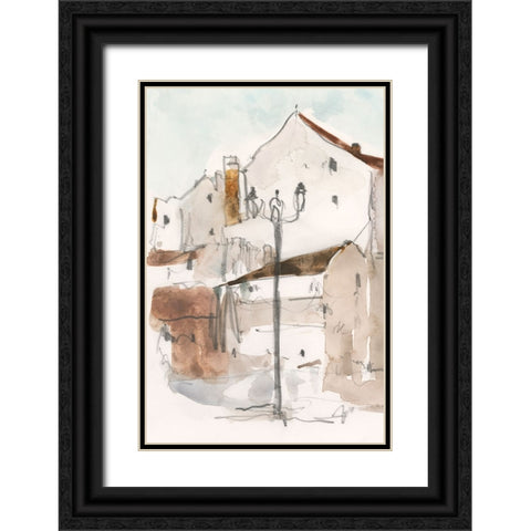 Another Frigiliana Sketch I Black Ornate Wood Framed Art Print with Double Matting by Dixon, Samuel