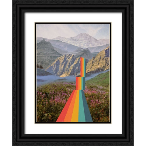 Retro Dreamscape IV Black Ornate Wood Framed Art Print with Double Matting by Barnes, Victoria