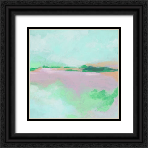 Lavender Sea II Black Ornate Wood Framed Art Print with Double Matting by Vess, June Erica