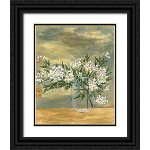 Floral Arrangement I Black Ornate Wood Framed Art Print with Double Matting by Wang, Melissa