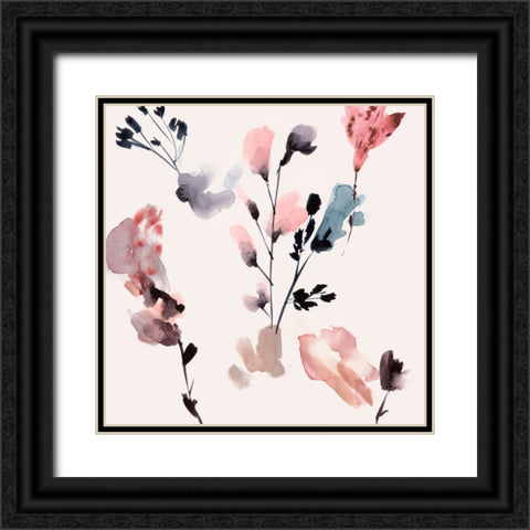 Flower Dreams I Black Ornate Wood Framed Art Print with Double Matting by Wang, Melissa