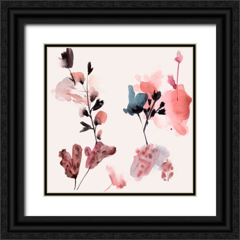 Flower Dreams V Black Ornate Wood Framed Art Print with Double Matting by Wang, Melissa