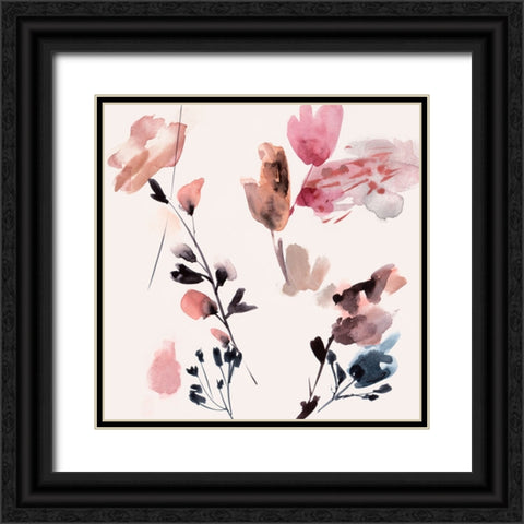 Flower Dreams VI Black Ornate Wood Framed Art Print with Double Matting by Wang, Melissa