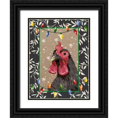 County Christmas Farm IV Black Ornate Wood Framed Art Print with Double Matting by Reynolds, Jade