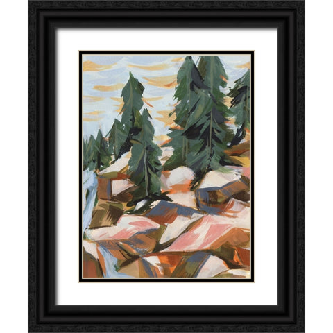 Forest Scape II Black Ornate Wood Framed Art Print with Double Matting by Wang, Melissa