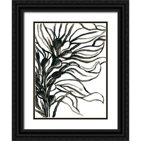 Kelp Contour IV Black Ornate Wood Framed Art Print with Double Matting by Vess, June Erica