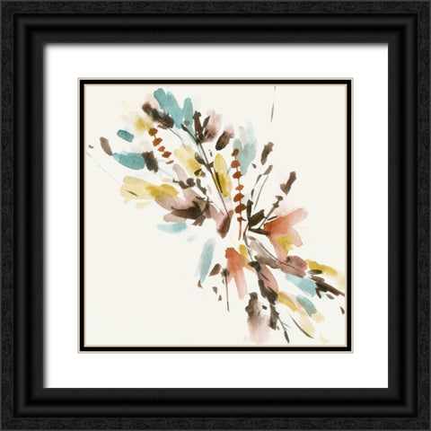 Harvest Bouquet I Black Ornate Wood Framed Art Print with Double Matting by Wang, Melissa