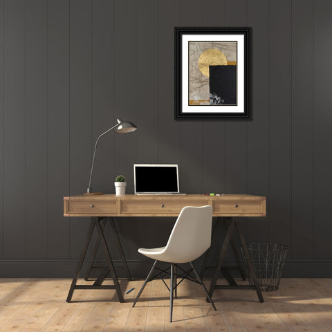 Adorned Geometric II Black Ornate Wood Framed Art Print with Double Matting by Willett, Michael