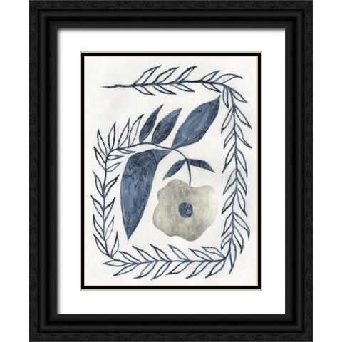 Royal Corolla I Black Ornate Wood Framed Art Print with Double Matting by Lam, Vanna