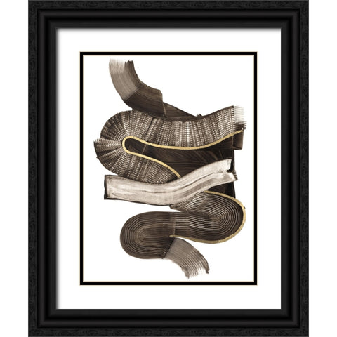 Coiling I Black Ornate Wood Framed Art Print with Double Matting by Lam, Vanna