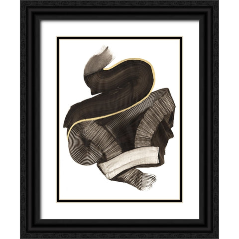 Coiling II Black Ornate Wood Framed Art Print with Double Matting by Lam, Vanna