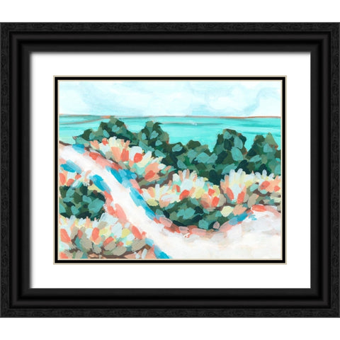 Beach Side II Black Ornate Wood Framed Art Print with Double Matting by Wang, Melissa