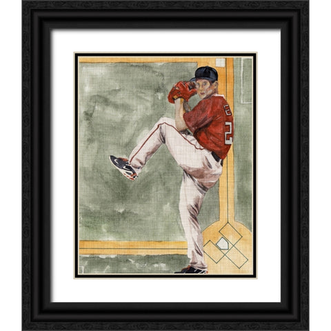 Playing Field II Black Ornate Wood Framed Art Print with Double Matting by Wang, Melissa
