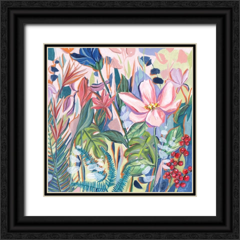 Tropical Fest II Black Ornate Wood Framed Art Print with Double Matting by Wang, Melissa