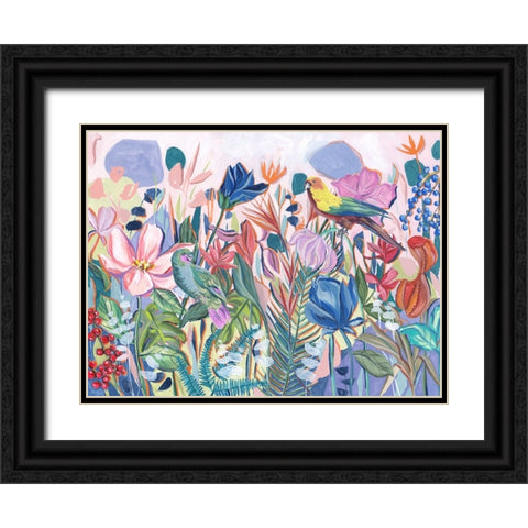 Tropical Paradise Botanica II Black Ornate Wood Framed Art Print with Double Matting by Wang, Melissa