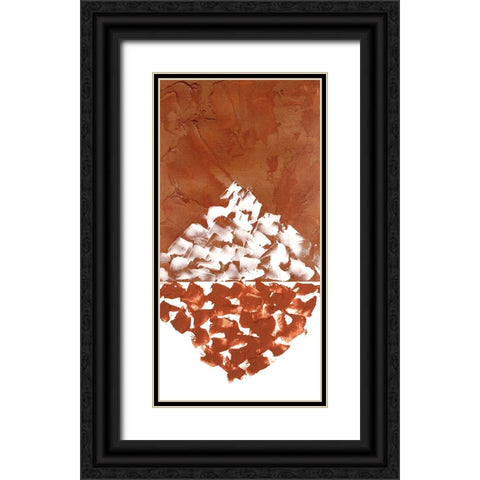 Hued Plaster II Black Ornate Wood Framed Art Print with Double Matting by Willett, Michael