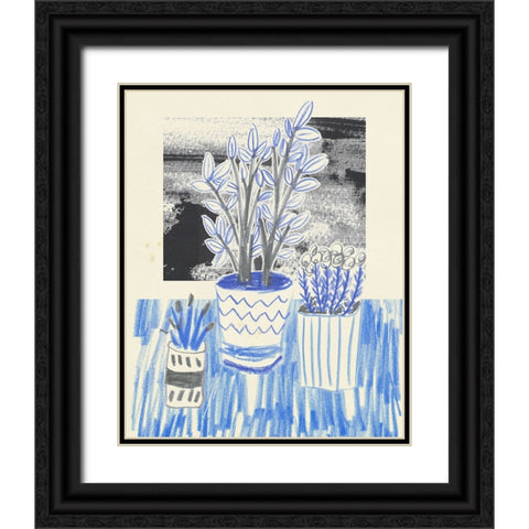 Plant Family III Black Ornate Wood Framed Art Print with Double Matting by Wang, Melissa