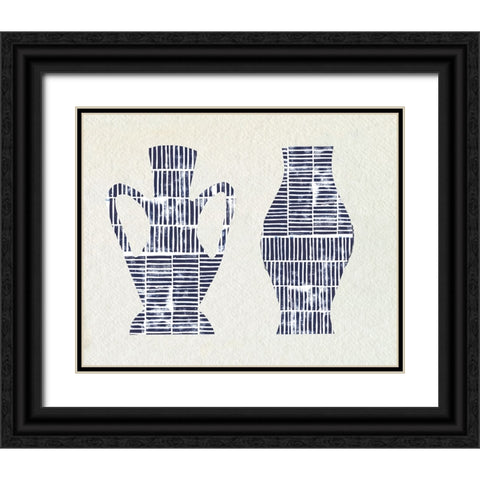 Dashed Modern Vases II Black Ornate Wood Framed Art Print with Double Matting by Sizemore, Natalie