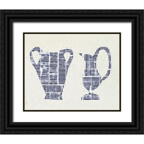 Dashed Modern Vases III Black Ornate Wood Framed Art Print with Double Matting by Sizemore, Natalie