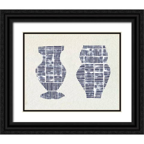 Dashed Modern Vases IV Black Ornate Wood Framed Art Print with Double Matting by Sizemore, Natalie