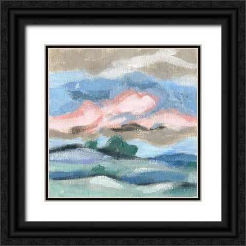 Distant Sky II Black Ornate Wood Framed Art Print with Double Matting by Wang, Melissa