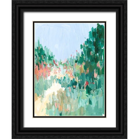 Wildflower Pathway II Black Ornate Wood Framed Art Print with Double Matting by Harper, Ethan