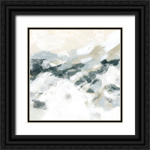 Abstract Snowcap II Black Ornate Wood Framed Art Print with Double Matting by Vess, June Erica