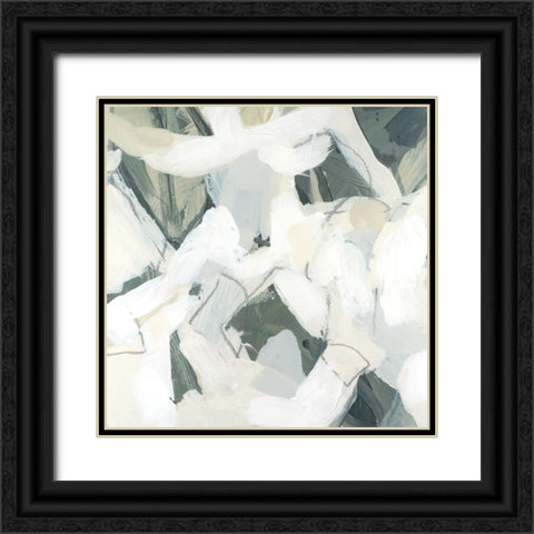 Stone Flecks II Black Ornate Wood Framed Art Print with Double Matting by Vess, June Erica