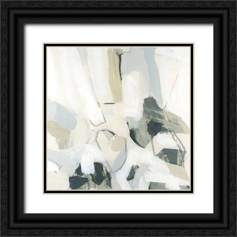 Stone Flecks III Black Ornate Wood Framed Art Print with Double Matting by Vess, June Erica