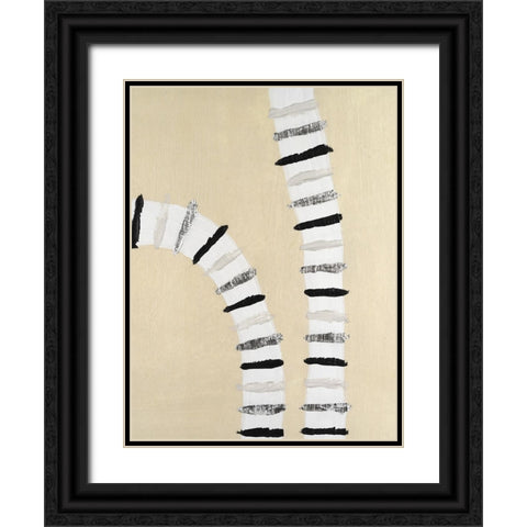 Marked Grooves I Black Ornate Wood Framed Art Print with Double Matting by Willett, Michael